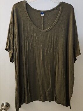 Old Navy Scoop Neck Short Sleeve Tee - Olive Green